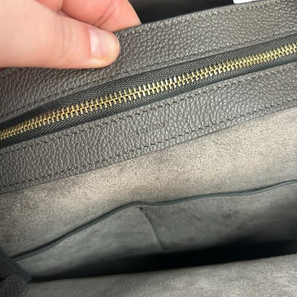 Celine Gray Soft Grained Calfskin Belt Cabas Phantom Shoulder Bag - Picture 8 of 10